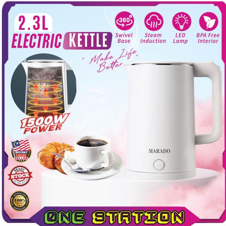 2.3L Electric Kettle Water Boiling Heater Stainless Steel Automatic Hot