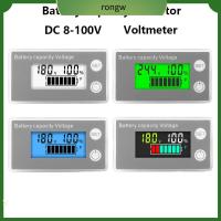 RONGW DC8-100V ตัวแสดงความจุแบตเตอรี่ ลิเธียม LiFePO4เซลล์ตะกั่วกรด จอ LCD แสดงผล เครื่องวัดแรงดันไฟฟ้า ที่มีคุณภาพสูง มืออาชีพอย่างมืออาชีพ มิเตอร์ไฟฟ้ามิเตอร์