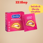 Bao cao su gân gai Durex Pleasuremax 3 bao. Tăng cảm giác chân thật.