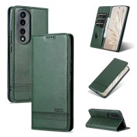 สำหรับ Honor 70 Pro AZNS Magnetic Calf Texture Flip Leather Phone Case