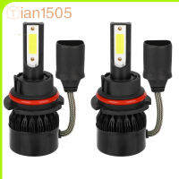 หลอดไฟ9007ไฟหน้ารถมอเตอร์ไซค์แบบ LED แบบ COB LED ชิป18000lm 6000K ความสว่างสูงมากเป็นพิเศษ360ไฟ ° ชุด2ชิ้น