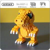 Gejia 6027-1 Anime Digimon Agumon Dragon Digital Monster Pet Animal Mini Diamond Blocks Bricks Building Toy for Children no Box