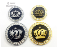 โลโก้มงกุฏ งานโลหะ แต่ง ประดับรถยนต์สีเงิน ทอง   VIP DAD Metal Crystal Diamond Crown Bonnet Badge Emblem Luxury VIP Crown 3D Logo Gold / Silver Gift