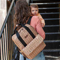 Babymel กระเป๋าคุณแม่ กระเป๋าเปลี่ยนผ้าอ้อม กระเป๋าติดรถเข็นเด็ก รุ่น Georgi eco Convertible Backpack - Caramel Leopard