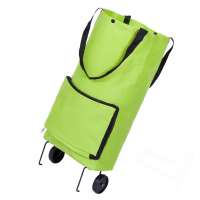 Folding Shopping Pull Cart Trolley Bag With Wheels Foldable Shopping Bags Reusable Grocery Bags Food Organizer Vegetables Bag