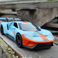 โมเดล Mainan Mobil SPORT โลหะหล่อจากอัลลอย132 Ford GT รถจำลองสำหรับยานพาหนะพร้อมที่เก็บแสงเสียงรุ่นของขวัญเด็ก