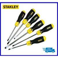 YI ชุดเครื่องมือช่าง STANLEY ชุดไขควงด้ามหุ้มยางสีเหลืองดำ 6 ชิ้น รุ่น Cushion Grip 2 #66-672(65-242) ประแจ  ไขควง