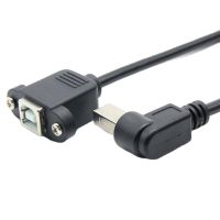 USB 2.0 Type B Male to Female Printing Extension Cable 28AWG 90 degree square port printer adapter cable 30CM/50CM