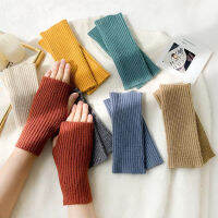 Fingers Wool And Wrist Knitted Leaking Winterproof Mens Winter Half-finger Womens