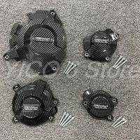 ฝาครอบป้องกันเครื่องยนต์รถจักรยานยนต์สำหรับ GSX-S750 Suzuki 2017 2018 2019 2021 2023การพิมพ์คาร์บอนไฟเบอร์