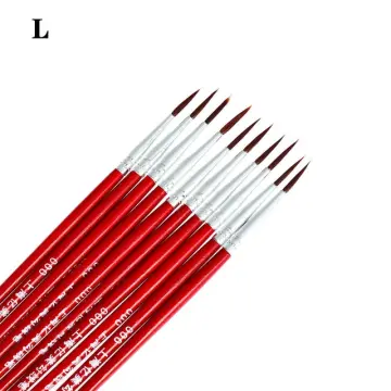 10Pcs/Set Black Fine Hand Painted Thin Hook Line Pen Art Supplies Drawing  Art Pen Paint Brush Nylon Brush Acrylic Painting Pen