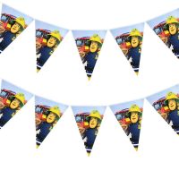 [Afei Toy Base]Fireman Theme Party แบนเนอร์ Sam Theme ตกแต่งงานเลี้ยงวันเกิด Fireman Sam Party Flags Baby Shower Party Supplies