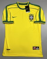 เสื้อฟุตบอล ย้อนยุค ทีมชาติ บราซิล 1998 เหย้า Retro Brazil Home เรโทร คลาสสิค