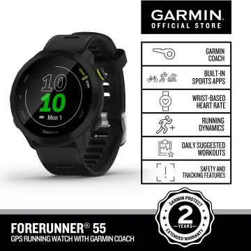  Garmin Forerunner 55 GPS Running Smartwatch, Black