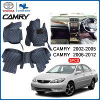 littlebird พรมปูพื้นเข้ารูปรถยนต์ Toyota Camry 2006-2012 2002-2005 3PCS ( หนังแท้PU 12 สี ) พรมปูพื้นรถยนต์ พรมรถยนต์