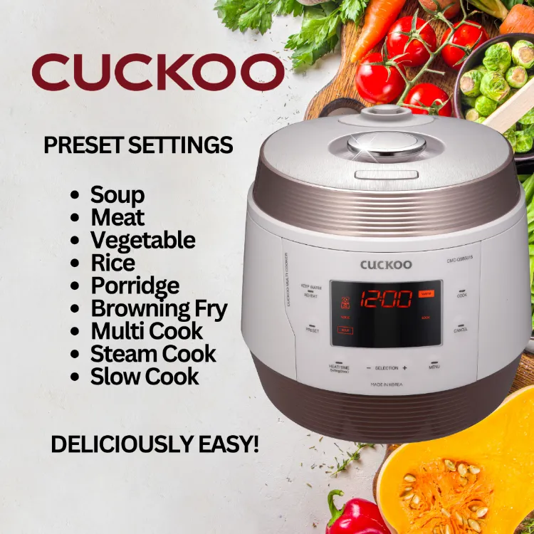CUCKOO CMC-QSB501S 8-in-1 Multi-Cooker, Electric Pressure Cooker, Made in  Korea, 5 Quart, White - AliExpress