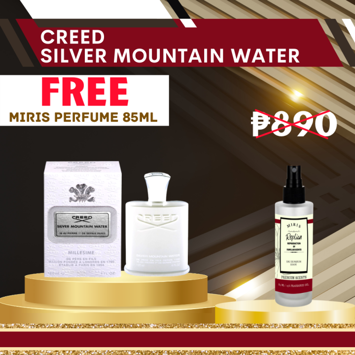 Best Selling Scent Creed Silver Mountain Water Perfume For Men and Free