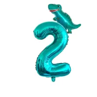 32 inch Nomor Balon Foil Helium Tema Dinosaurus Untuk Hutan Pesta Ulang Tahun Anak-anak Baby Shower Globos Dekorasi