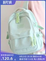 ✈▼ School bag girls high school student backpack female 2023 new college students junior high school design sense niche canvas bag backpack