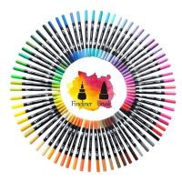 FineLiner Dual Tip Brush Art Markers Pen 12/48/72/100/120 Colors Watercolor Pens For Drawing Painting Calligraphy Art Supplies