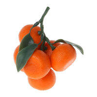 SensoDaily 1PCS Tangerine ของประดิษฐ์ที่สมจริงสีส้มผลไม้ปลอมจอแสดงผลตกแต่งอาหาร