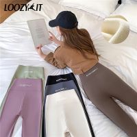 【YF】 Warm High Waist Naked feeling Leggings Push Up Sport Women Fitness Running Yoga Pants Energy Seamless Gym leggings