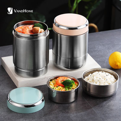 VandHome Portable Thermal Lunch Box 304 Stainless Steel Food Container For Kids School Vacuum Insulation Bento Lunch Box