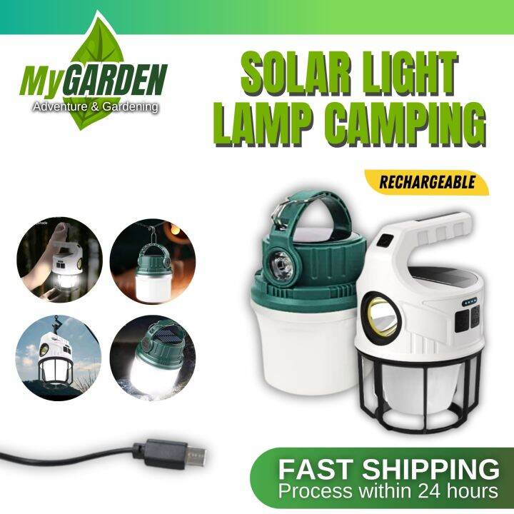 Portable Handheld Camping Solar Light Lamp Lampu Khemah Outdoor Solar
