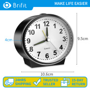 Brifit Đồng hồ báo thức du lịch tương tự hoạt động bằng pin nhỏ Im lặng