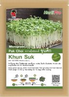 เมล็ดต้นอ่อนกวางตุ้งฮ่องเต้ ขุนศึก Microgreen Pak Choi Khun Suk บรรจุ 10 g.