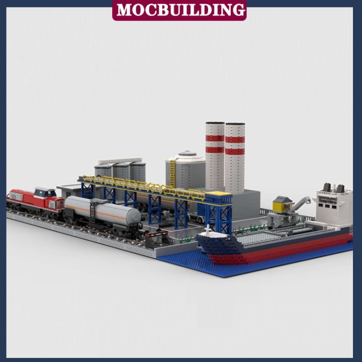city-train-chemical-plant-model-building-block-assembly-moc-town-ship-building-puzzle-collection-series-toys