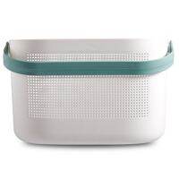 New Concise Dense Hole Bath Basket with Handle Fruit and Vegetable Drain Storage Basket Toiletries Storage Basket