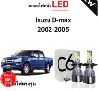 หลอดไฟหน้า LED ขั้วตรงรุ่น Isuzu Dmax 2002-2004 ใช้กับไฟหน้ารุ่นโปรเจคเตอร์ไม่ได้ แสงขาว มีพัดลมในตัว H4 ราคาต่อ 1 คู่