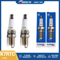 2PCS Normal Solid Terminal Spark Plug TORCH K7RTC Replace for Candle 6097 BKR7E Denso D148 HONDA 98079-5785C NISSAN 22401-20J07 Spark Plugs Wires