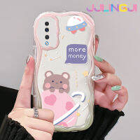 Jjlingji เคส A30s A51 A50s ปลอกสำหรับ Samsung กาแลคซีเคสมือถือ A50นิ่มลายหมีเงินการ์ตูนหมี5กรัม