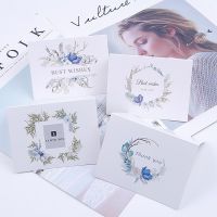 【YF】♧  10PCS Best Wishes You/Thank you Greeting Card Wedding Postcards Birthday Invitation Cards Baking Flowers Decoration