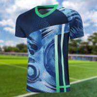 [KiPgtoshop]    new tennis strips men sports badminton table V Neck game short sleeve 3D print verification causal top