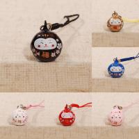 Mobile Phone Charms Cute Anime Keychains New Design High Quality Metal Cat Bell USB Flash Drive Lanyard Strap