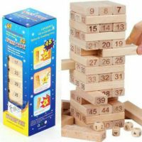 เกมส์คอนโดไม้ เกมจังก้าไม้ตึงถล่ม ของเล่นไม้ (Jenga)