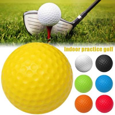 （20 pcs） Golf Ball for Practice ลูกกอล์ฟฝึกซ้อมในที่ร่ม (Q008) สีเหลือง แบบยาง ลูกบอลฟองน้ำกอล์ฟ Golfs Ball PU Soft Balls Indoor Practice Foam Light Ball Training Sports Exercise Outdoor Balls Room