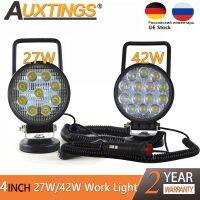 【CW】 Auxtings 4in 4  39;  39; 27W 42W Flood Magnetic Base Led Car Truck Driving Offroad 4WD  SUV 12V 24V