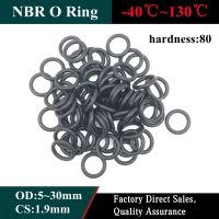 Pressure and Oil Resistant Pneumatic O ring Hydraulic Seal Ring Nitrile Nbr80 Degree OD 5mm 30mm CS1.9mm