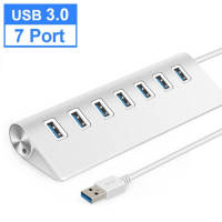 USB HUB 3.0 7/4 พอร์ตพร้อมอะแดปเตอร์สำหรับXiaomi Macbook Pro Airคอมพิวเตอร์แล็ปท็อปอุปกรณ์เสริมAdaptador USB 3 Hab