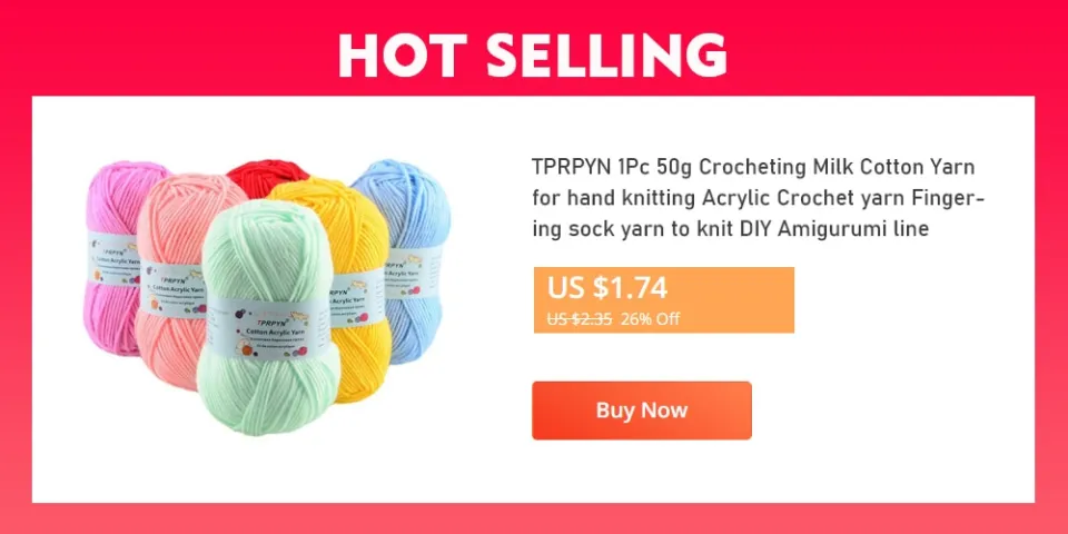 TPRPYN 12Pc Milk Cotton Yarn For Hand Knitting Acrylic Wool Knit