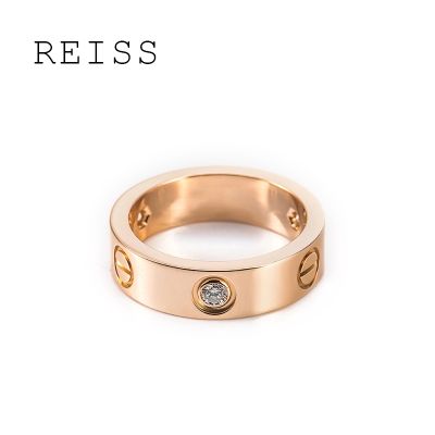 Stainless Ring Korean Jewelry Wedding single Couple Ring Gold Lady Fashion