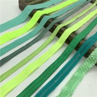 10/15/20/25mm 5yards Green Elastic Ribbon Fold Over Spandex Elastic Band For Sewing Lace Trim Waist Band Garment Accessory Gift Wrapping  Bags