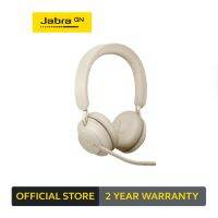 Jabra Evolve 2 65 MS Stereo หูฟังประชุมไร้สาย Wireless Headset for Conference Calls / USB  หูฟังทำงาน - Gold Beige