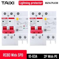 เครื่องป้องกันไฟกระชาก Spd ตัวป้องกันฟ้าผ่า2ขั้ว Dz47le เบรกเกอร์ Rcbo Rccb Mcb Rcd 20a 16a 25a 32a 40a 63a Dz47led