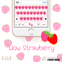 Wow Strawberry Keyboard Theme⎮(E-Voucher) for Pastel Keyboard App