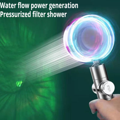 Hand LED shower head with water saving filter High Pressure rainfall nozzle adjustable switch 7 Color Changing spray shower head